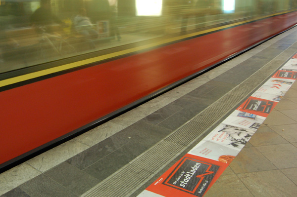 Ads a the Hackescher Markt S-Bahn station