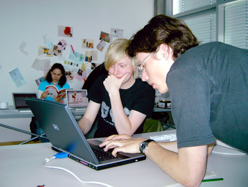 Roman, Adrian, and Rahel (right to left).