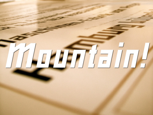 Mountain typeface sample