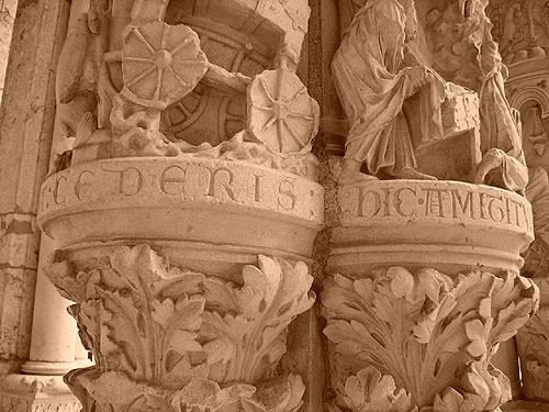 Sample of Lombardic Lettering from Chartres Cathedral, France