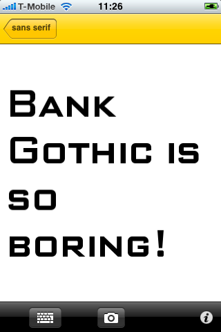 Bank Gothic on FontShuffle