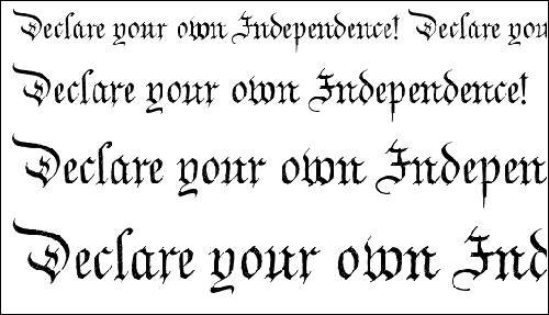 P22 Declaration Blackletter