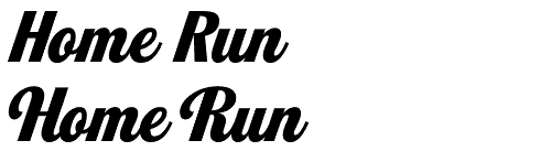Home Run font