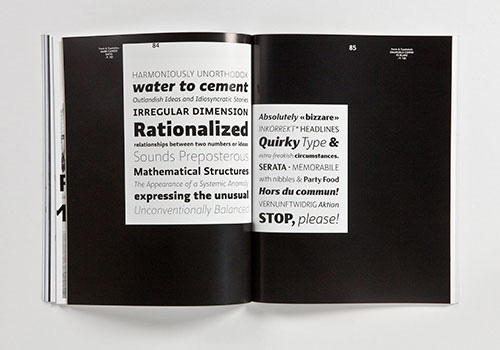 Type specimens for Mark Caneso's Ratio, and Emanuela Conidi's FS Blake