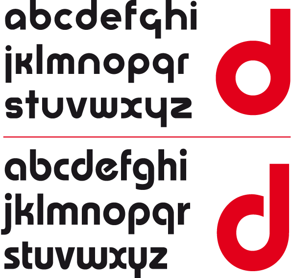 Universal-Alfabet vs. ITC Bauhaus