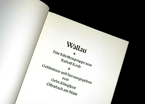 Wallau Brochure Title Page