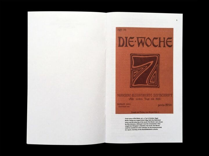 Otto Eckmann’s design for cover elements of the magazine Die Woche.