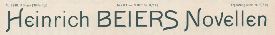 Washington, a sans serif typeface with swash letters from Schelter & Giesecke