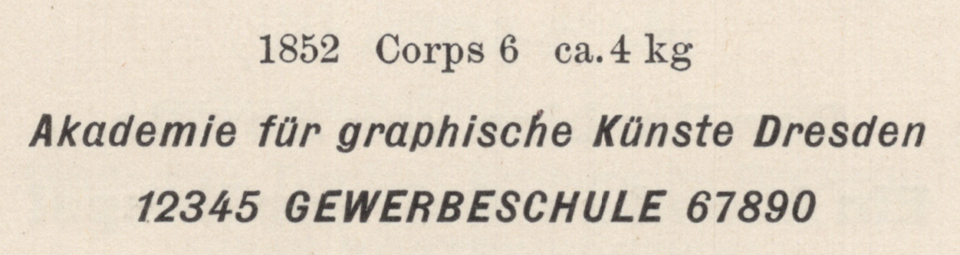 6pt Halbfette Kursiv-Grotesk from Flinsch