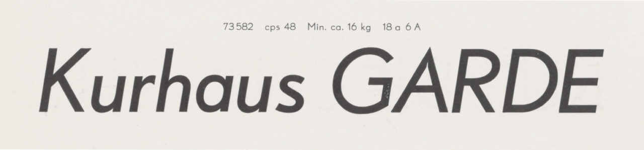 Specimen of the Berthold-Grotesk-Kursiv typeface.