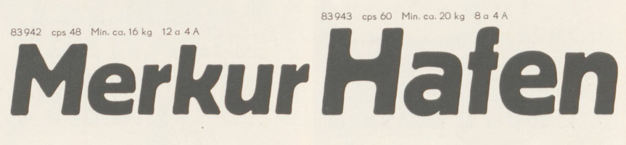 Specimen of Berthold’s Block-Kursiv typeface.
