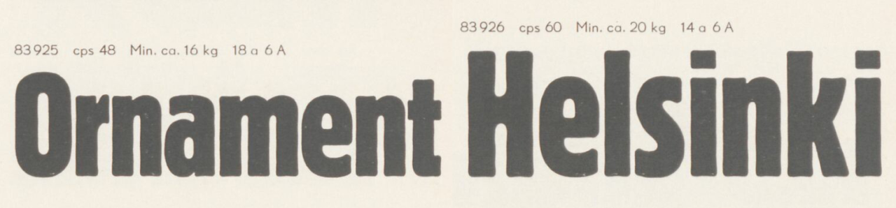 Specimen of Berthold’s Enge Block typeface.