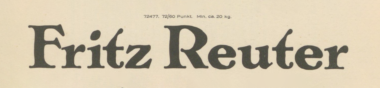 Specimen of the Fette Nova typeface.