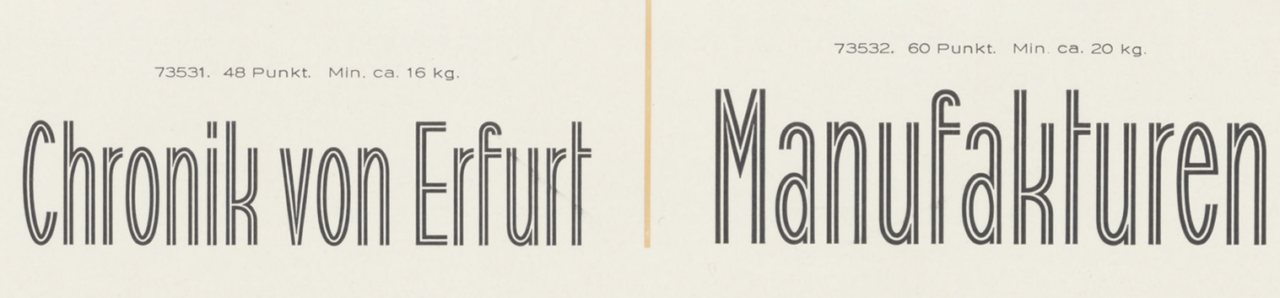 Specimen of Berthold’s Lichte Flamingo typeface, designed by Louis Oppenheim.