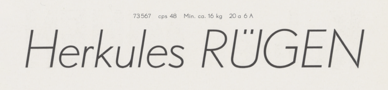 Specimen of the Magere Berthold-Grotesk-Kursiv typeface.