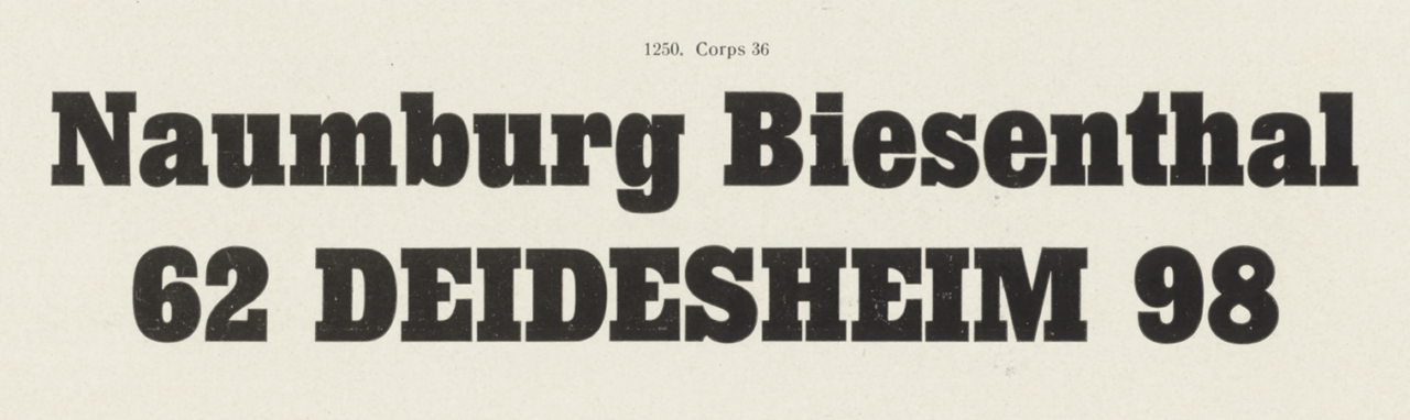 Specimen of Berthold’s Moderne fette Egyptienne typeface