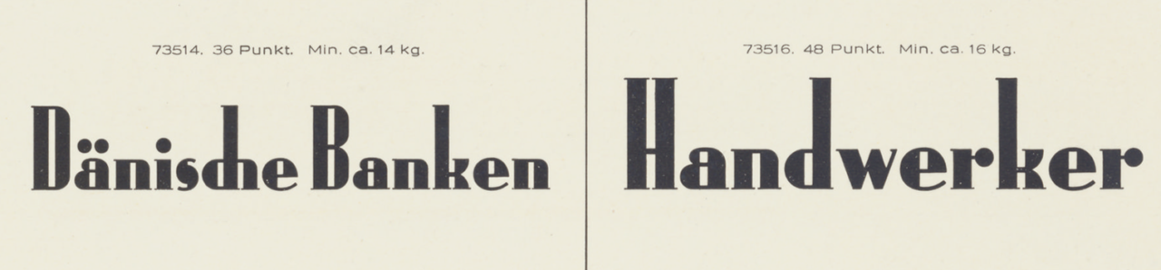 Specimen of Berthold’s Rundfunk typeface, designed by Adolf Behrmann.