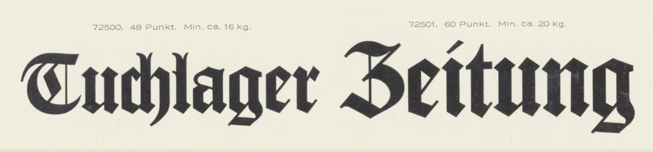 Specimen of Berthold’s Straßburg typeface.