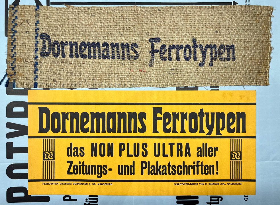 Dornemanns Ferrotypen das NON PLUS ULTRA aller Zeitungs- und Plakatschriften!